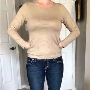 Chico’s gold shimmery fitted top